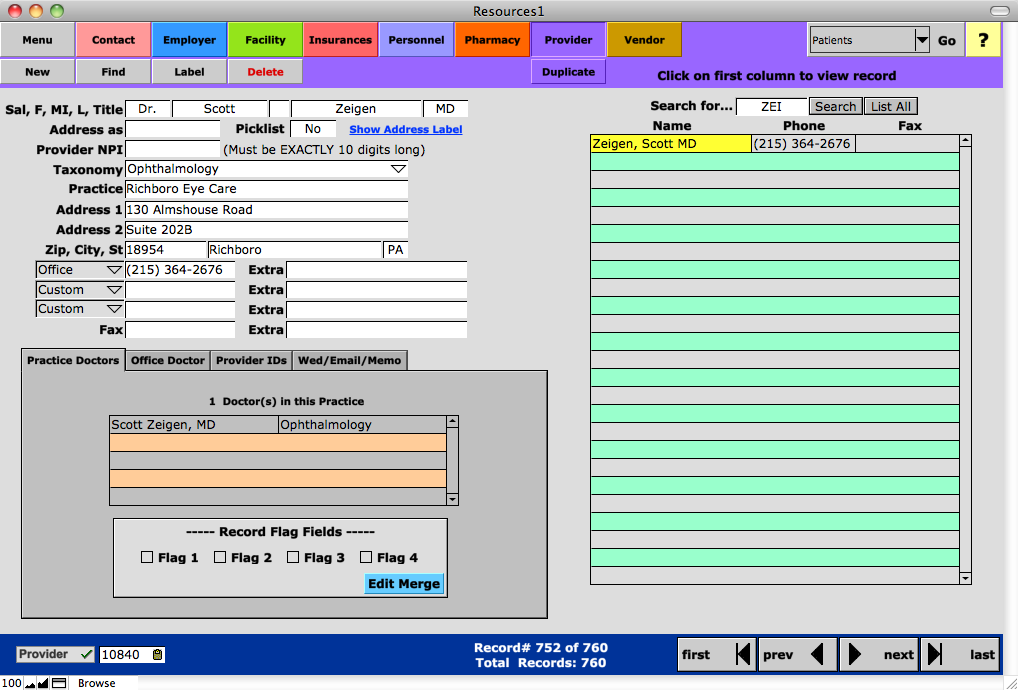 PhoneBook Provider's Page
